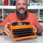 Orange Version of the LEGO Typewriter